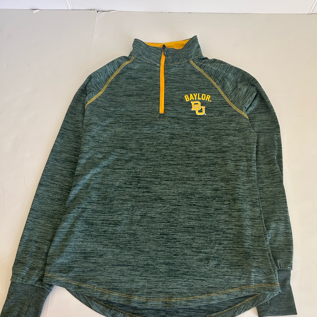 Colosseum Green And Yellow Women's Jersey Top Baylor